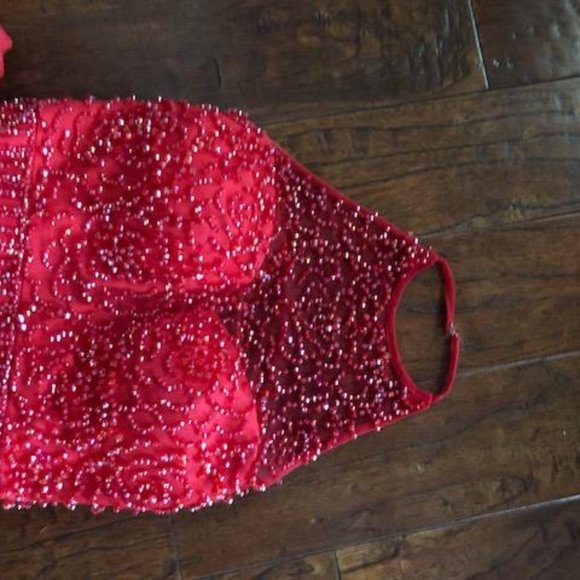 Beautiful Sherri Hill Red Evening Gown-Full Length - Picture 11 of 15